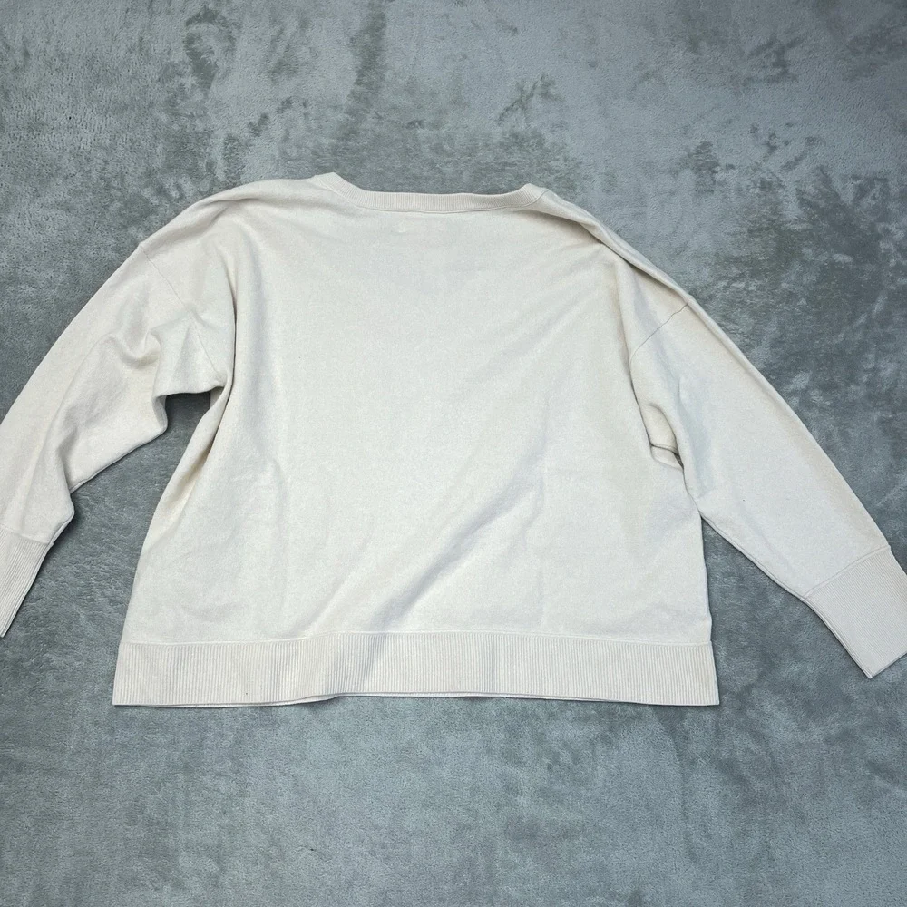 Lucky Brand Women's XXL Pullover V-Neck Sweater Natural H0395 - Picture 8 of 8